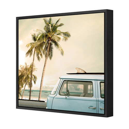 Kombi at the Coast Printed Wall Art
