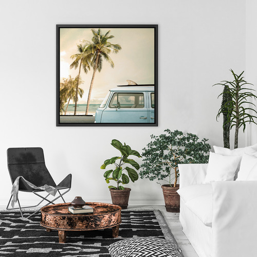 Kombi at the Coast Printed Wall Art