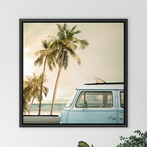 Kombi at the Coast Printed Wall Art