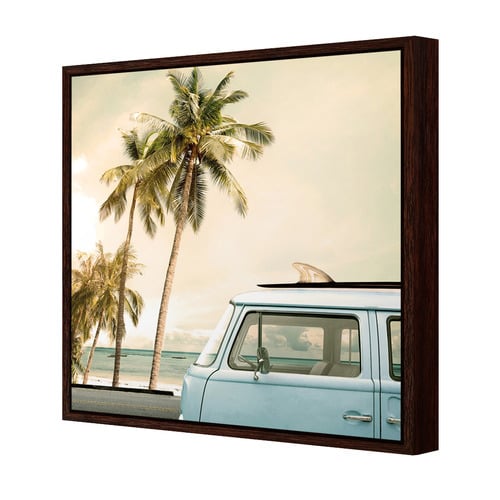 Kombi at the Coast Printed Wall Art