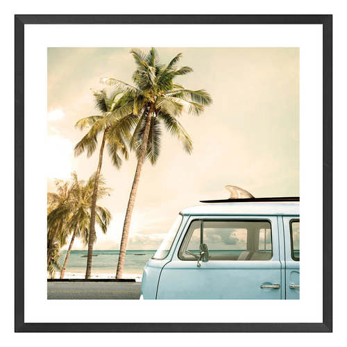 Kombi at the Coast Printed Wall Art