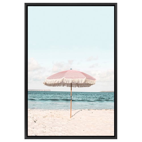 Pink Umbrella Printed Wall Art
