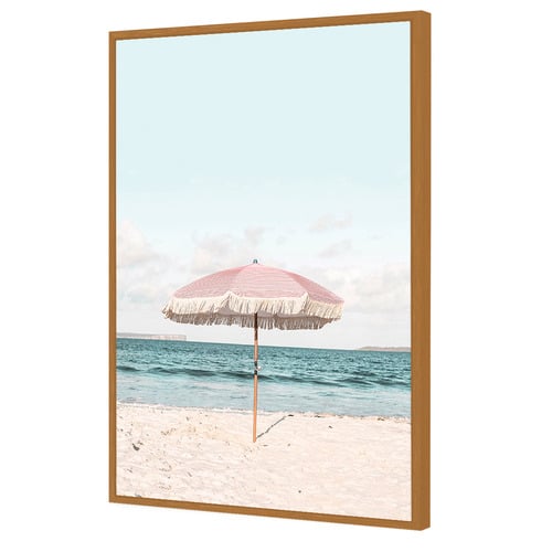 Pink Umbrella Printed Wall Art