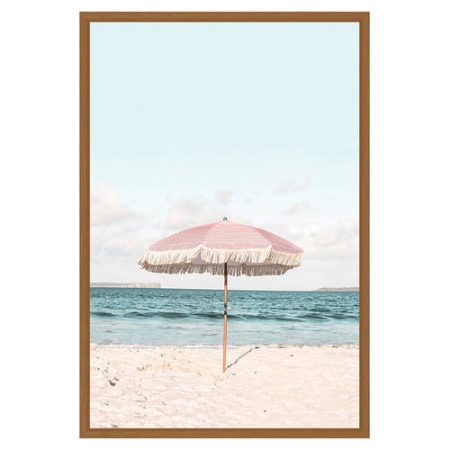 Pink Umbrella Printed Wall Art