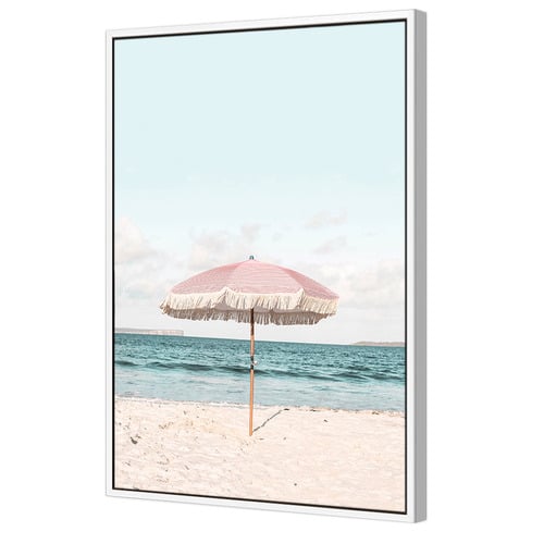 Pink Umbrella Printed Wall Art
