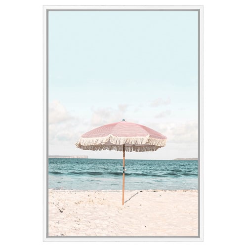Pink Umbrella Printed Wall Art