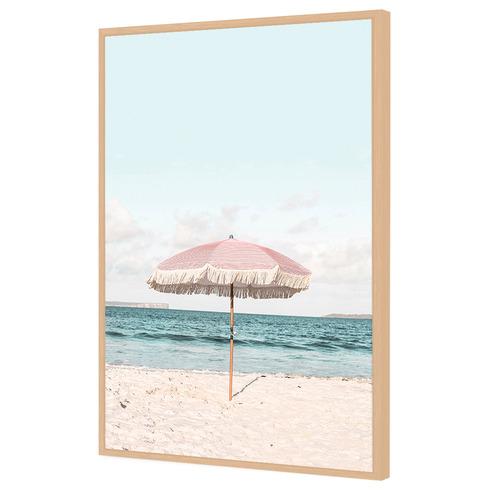Pink Umbrella Printed Wall Art