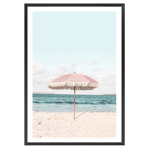 Pink Umbrella Printed Wall Art