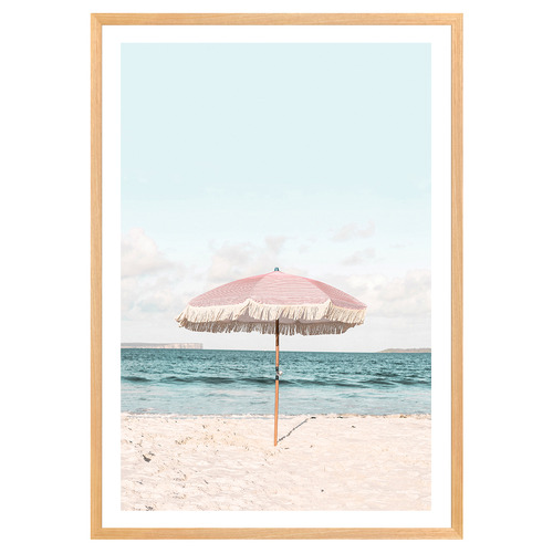 Pink Umbrella Printed Wall Art
