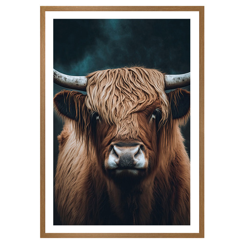 Highland Cow Printed Wall Art