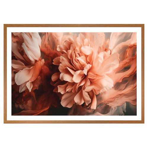 Splashed Peony Printed Wall Art