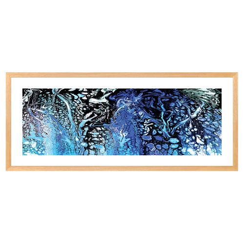 Fire Cracking Cobalt Printed Wall Art