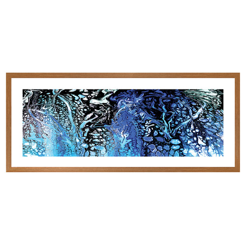 Fire Cracking Cobalt Printed Wall Art
