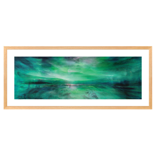 Southern Lights Green Printed Wall Art
