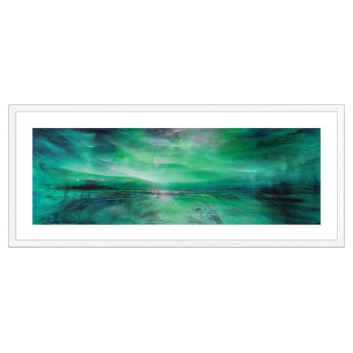 Southern Lights Green Printed Wall Art