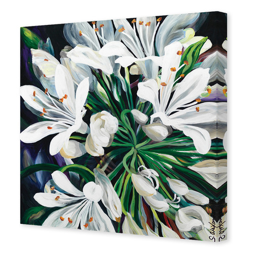 White Agapantha Printed Wall Art