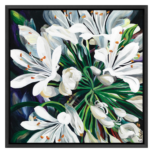 White Agapantha Printed Wall Art