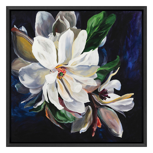 Magnolia on Blue Printed Wall Art