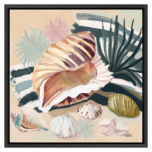 Sea Shell Grass Canvas Wall Art