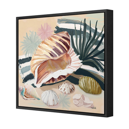 Sea Shell Grass Canvas Wall Art 