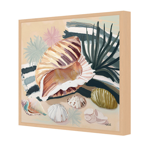 Sea Shell Grass Canvas Wall Art