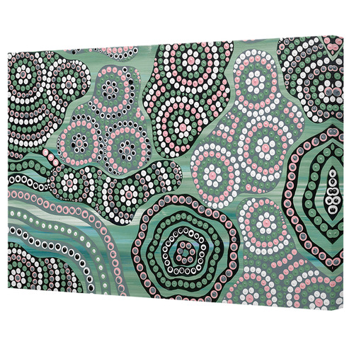 Bahna Gratitude Mint Canvas Wall Art