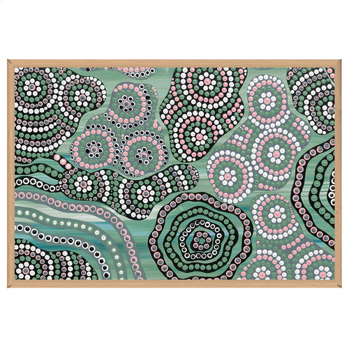 Bahna Gratitude Mint Canvas Wall Art