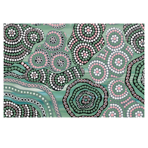 Bahna Gratitude Mint Canvas Wall Art
