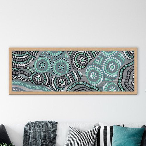Bahna Gratitude Teal II Canvas Wall Art