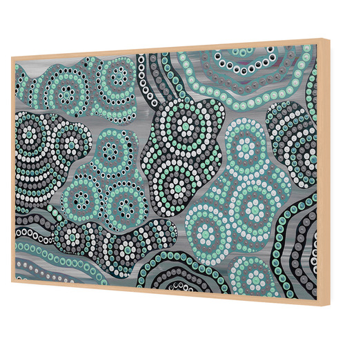 Bahna Gratitude Teal I Canvas Wall Art