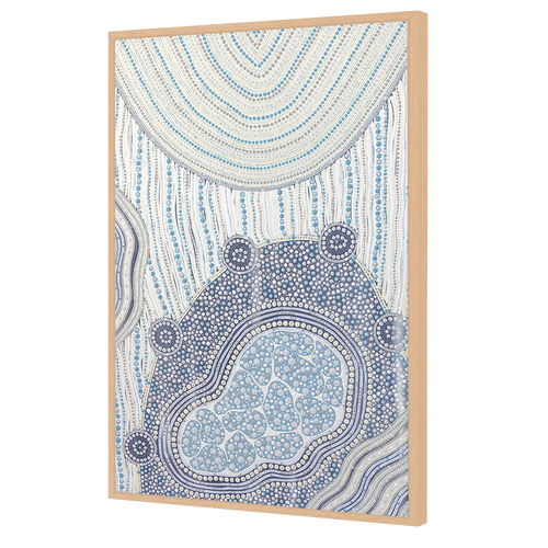 Blue & Emerald Green Gwong Gung Earth Canvas Wall Art