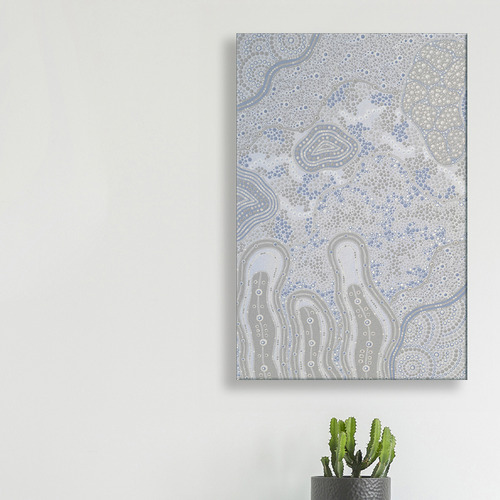 Blue & Emerald Green Janabi Nyubani Earth Canvas Wall Art
