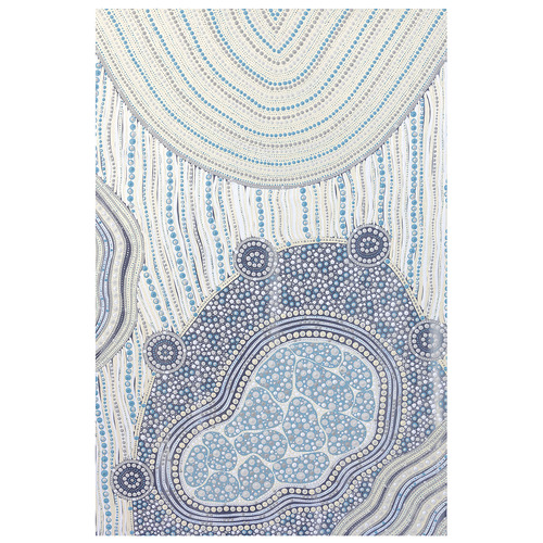 Blue & Emerald Green Gwong Gung Earth Canvas Wall Art