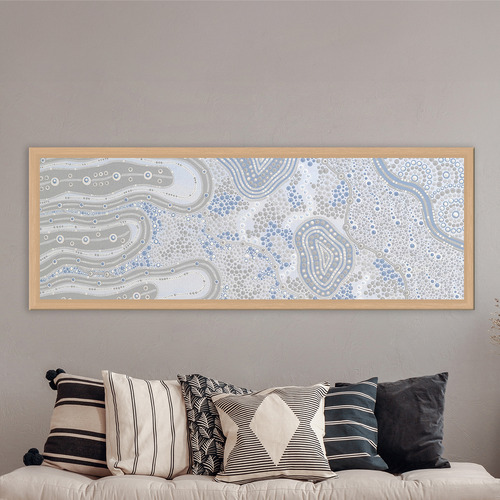 Blue Janabi Nyubani Canvas Wall Art