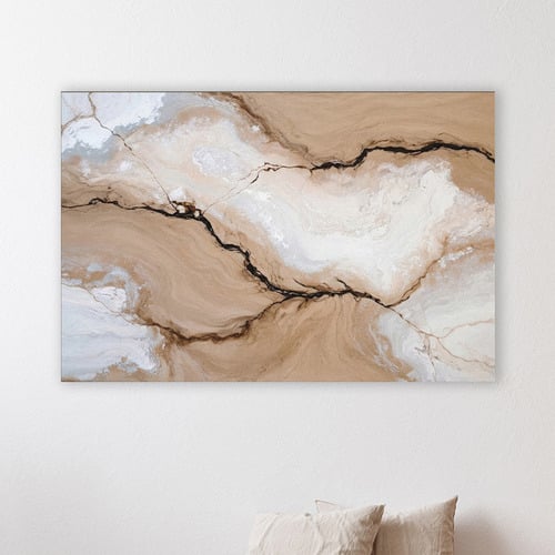 Straited Fractured Canvas Wall Art
