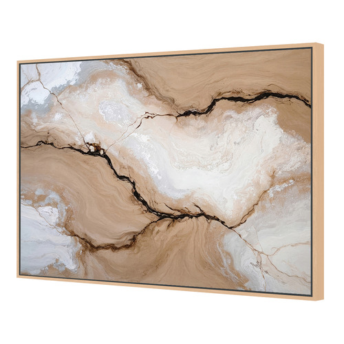 Straited Fractured Canvas Wall Art