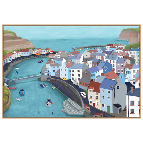 Aerial Staithes Canvas Wall Art