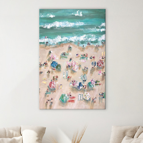 Umbrella Blur Canvas Wall Art