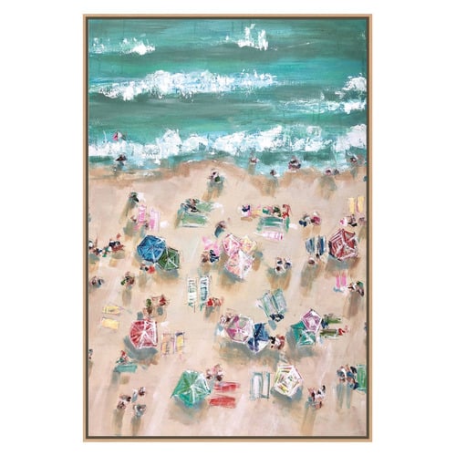 Umbrella Blur Canvas Wall Art