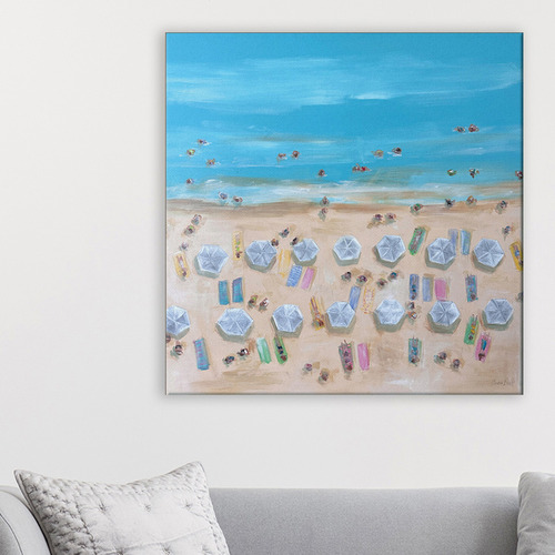 Sunlit Beach Bliss Canvas Wall Art