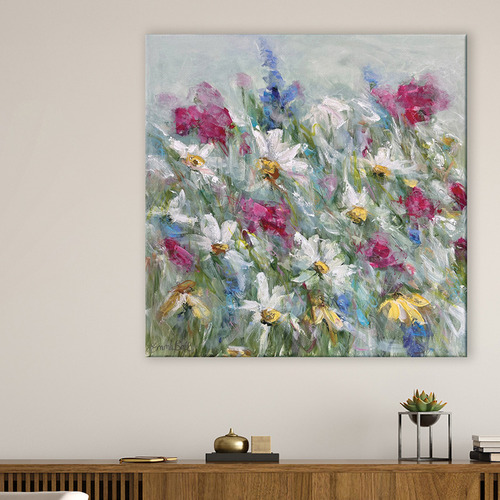 Daisies in Colour Canvas Wall Art