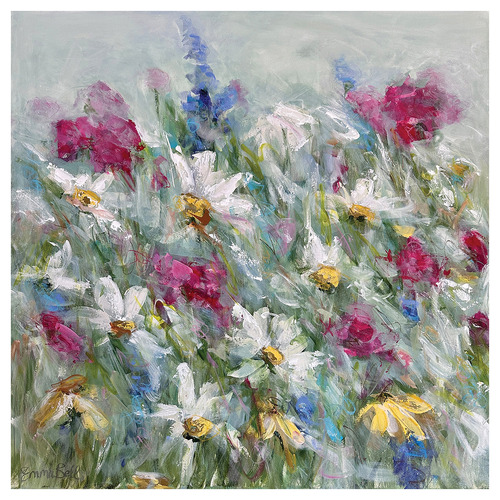 Daisies in Colour Canvas Wall Art