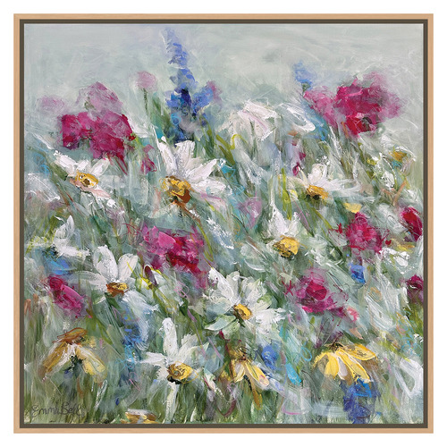 Daisies in Colour Canvas Wall Art