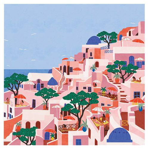 Santorini Canvas Wall Art