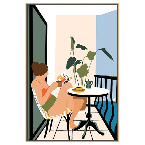 Summer House Balcony Canvas Wall Art