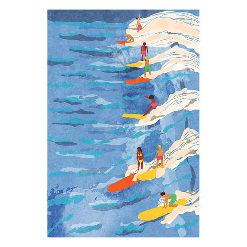Chilled Surfing Canvas Wall Art