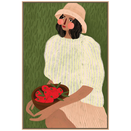 Cheeky Strawberries Canvas Wall Art