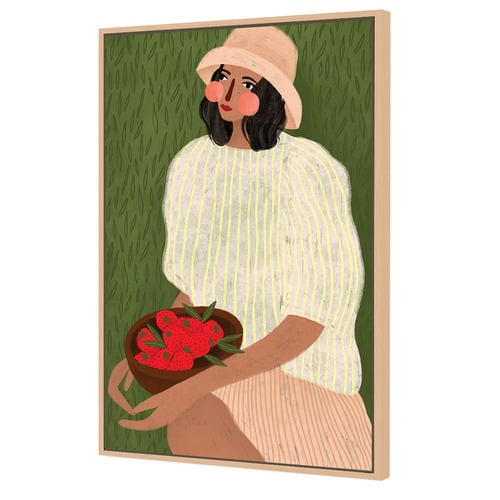 Cheeky Strawberries Canvas Wall Art