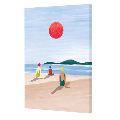 Girls at the Beach Canvas Wall Art