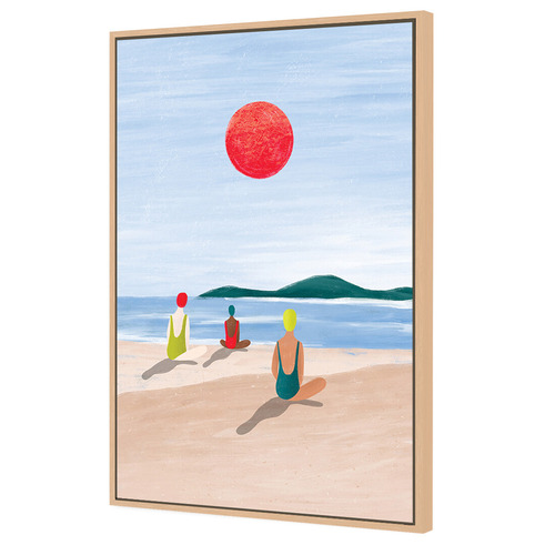 Girls at the Beach Canvas Wall Art